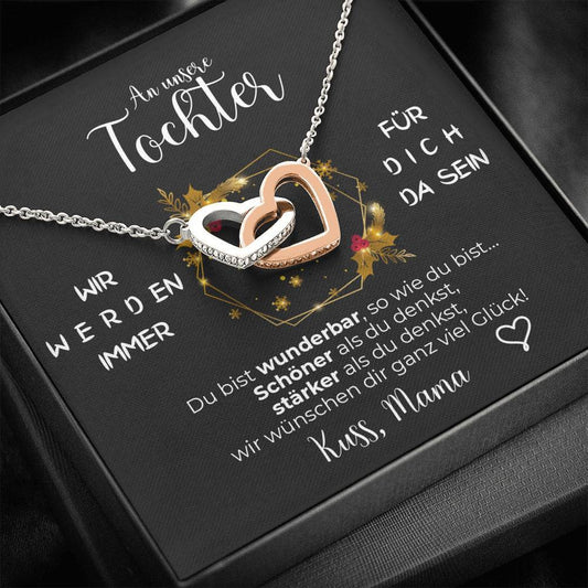 Silber Ausführung Halskette - An meine Tochter von Mama - Weihnachtsgeschenk