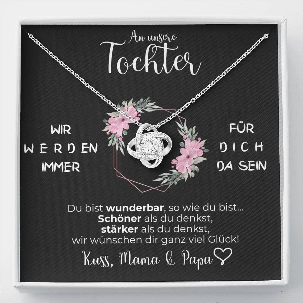 Knoten Halskette - An meine Tochter von Mama & Papa