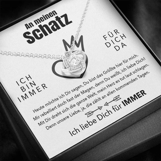 Weißgold Ausführung Halskette - An meinen Schatz - Für Immer