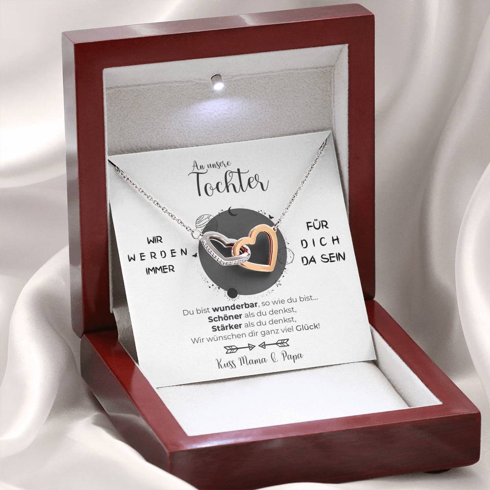 Halskette - An unsere Tochter von Mama & Papa